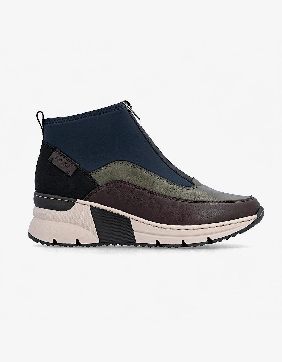 Rieker N6352 Womens Ankle Boots Black/Navy
