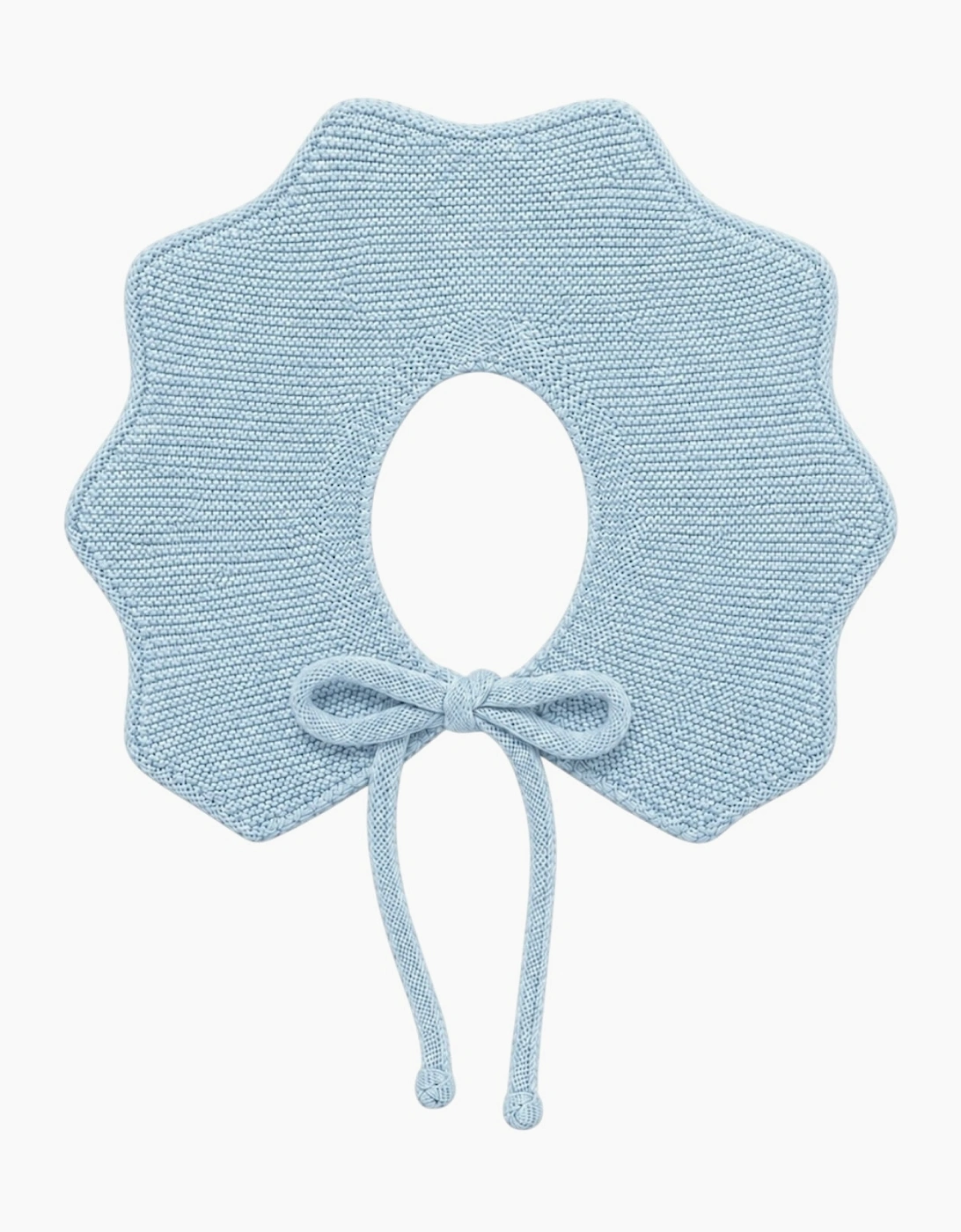 Powder Blue Knit Tie Collar