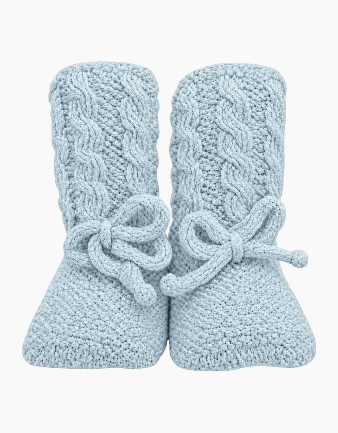 Powder Blue Knit Booties