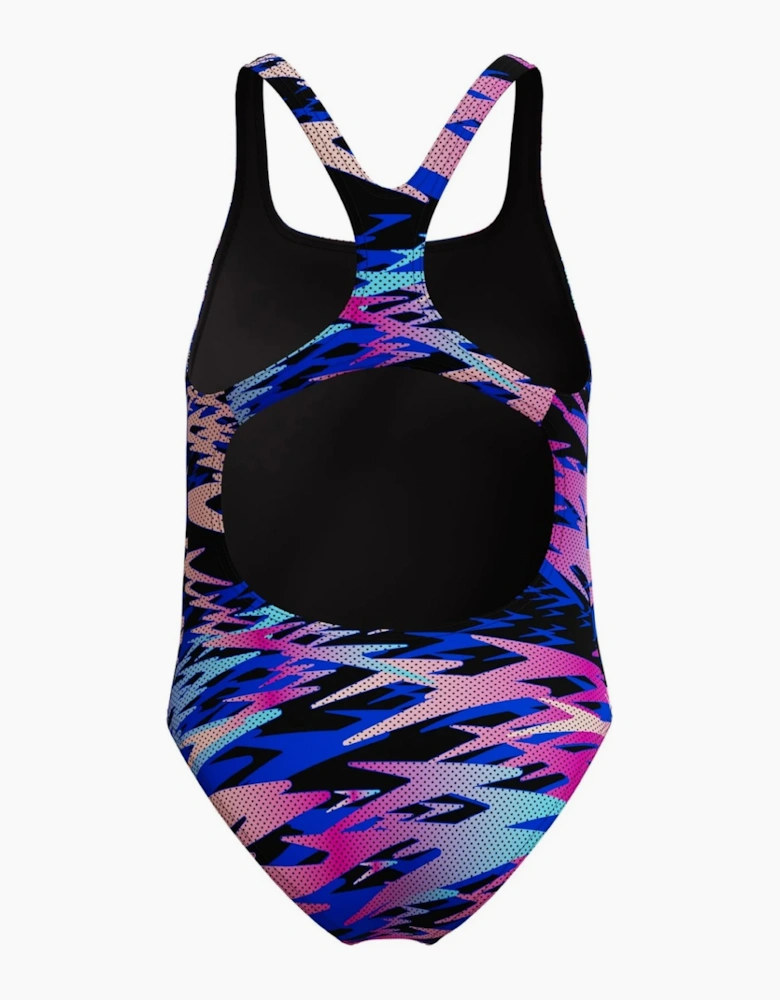 Speedo Girls Hyper Boom Allover Medalist Camouflage One Piece Swimsuit