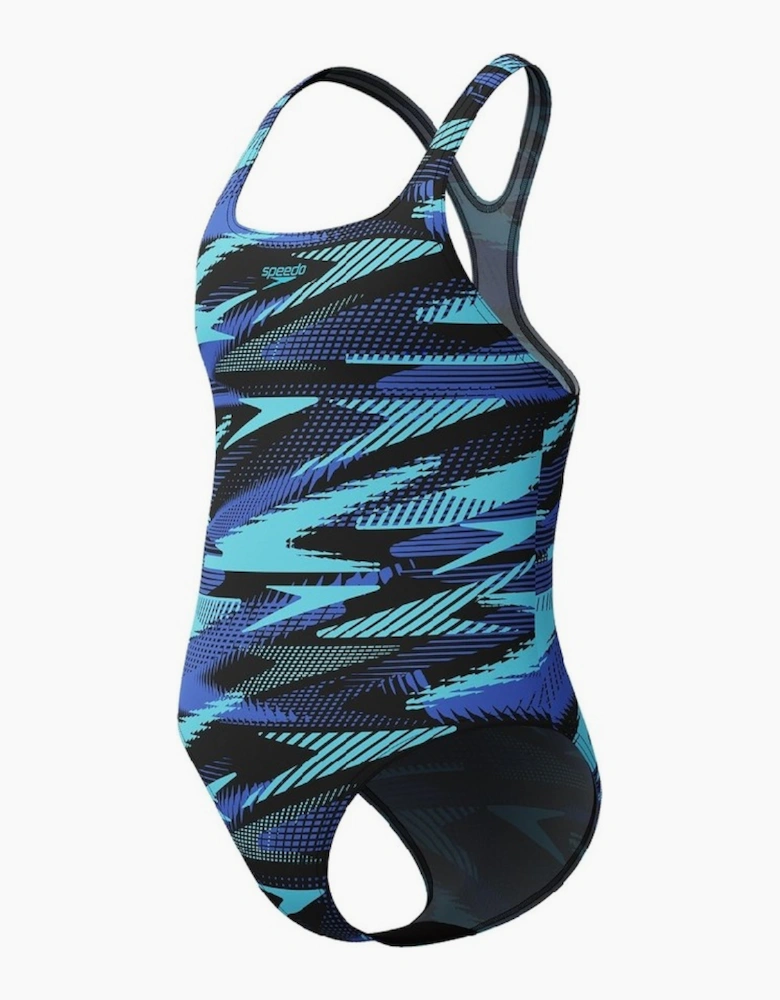 Speedo Childrens/Kids Hyperboom Medalist All-Over Print One Piece Swimsuit