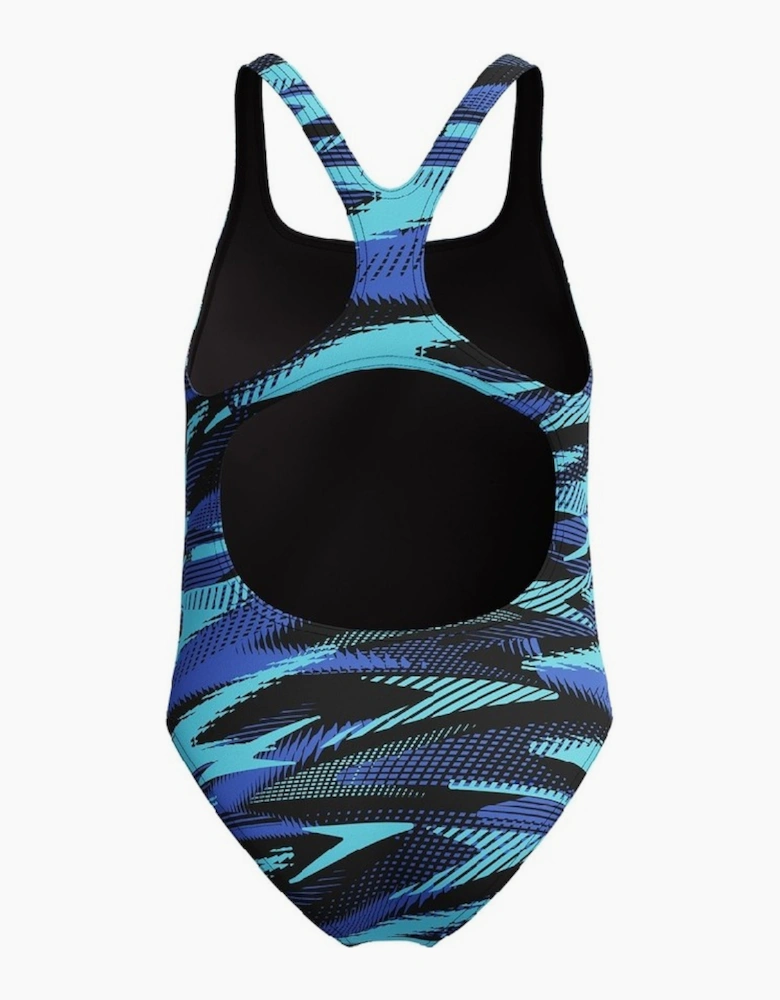 Speedo Childrens/Kids Hyperboom Medalist All-Over Print One Piece Swimsuit