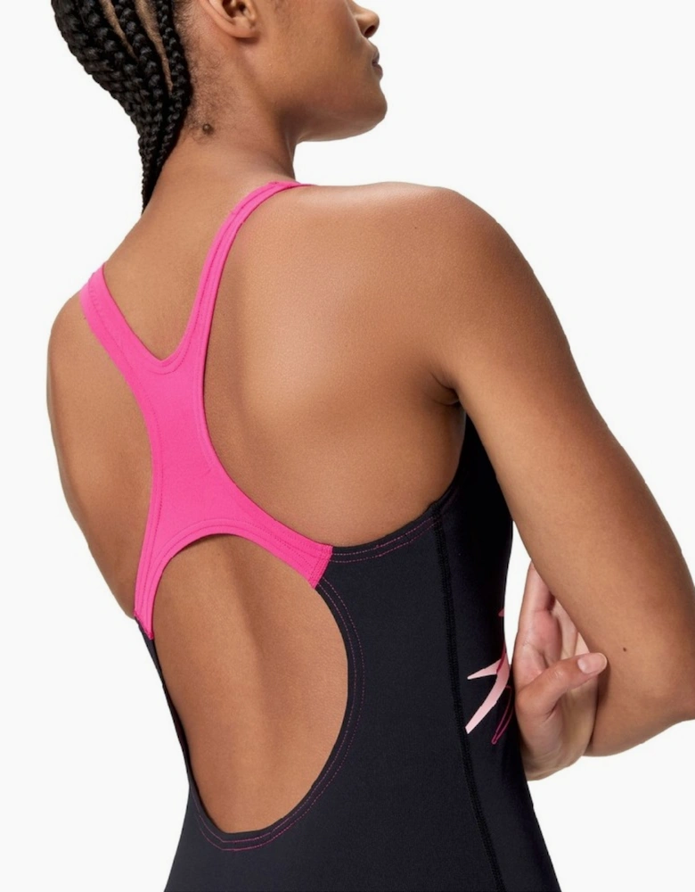 Speedo Womens/Ladies Medley Logo One Piece Swimsuit
