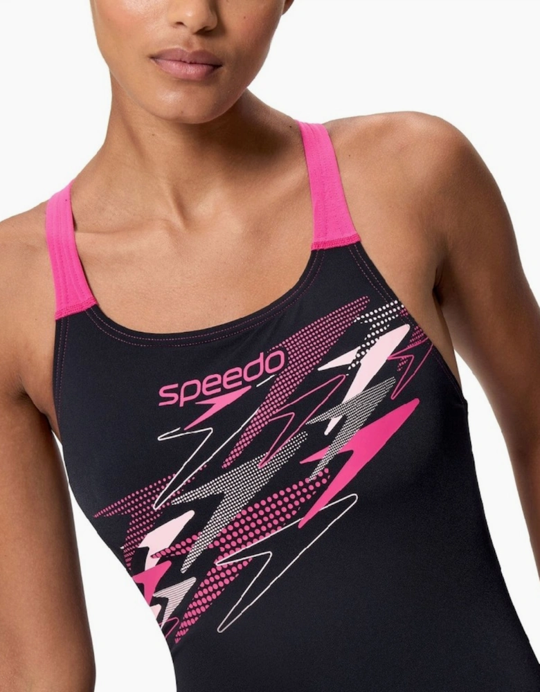 Speedo Womens/Ladies Medley Logo One Piece Swimsuit