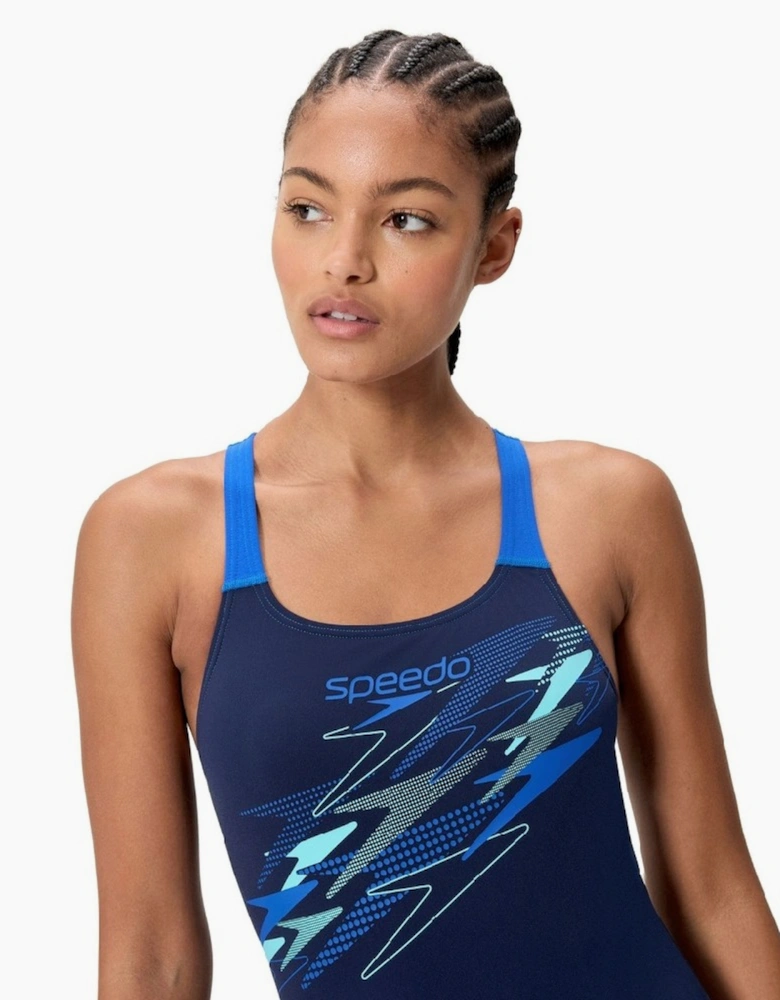 Speedo Womens/Ladies Medley Logo One Piece Swimsuit