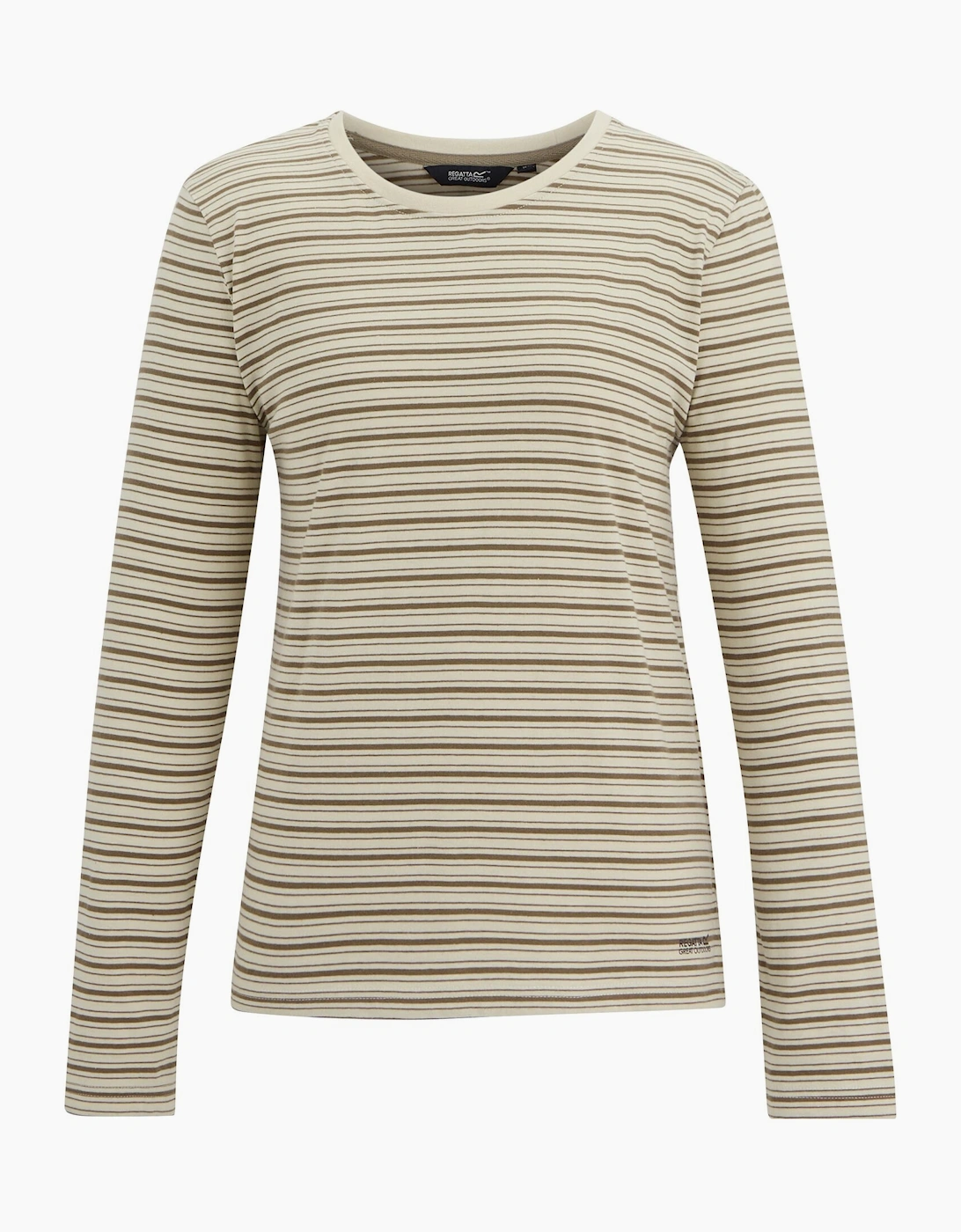 Women's Regatta Womens/Ladies Federica Stripe Long-Sleeved T-Shirt - White - Size: 16