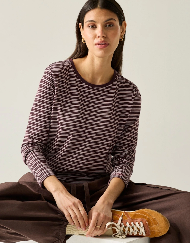 Regatta Womens/Ladies Federica Stripe Long-Sleeved T-Shirt