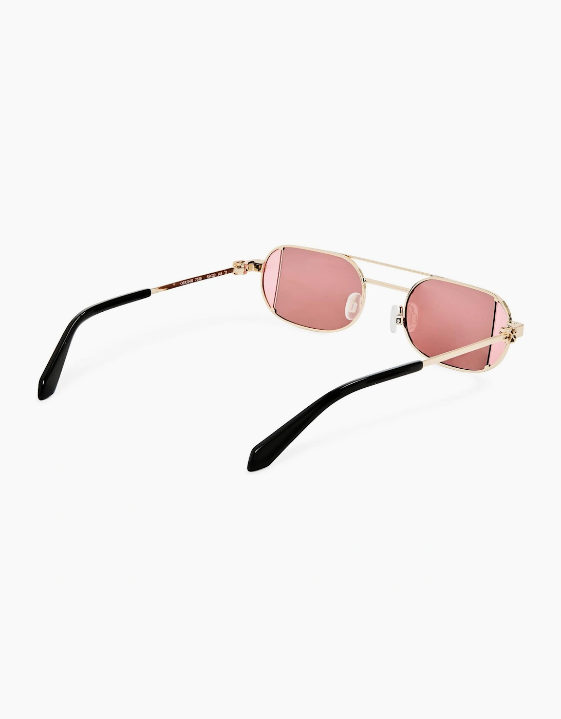 Off White Lynn Round Sunglasses - Gold Burgandy - Image 2