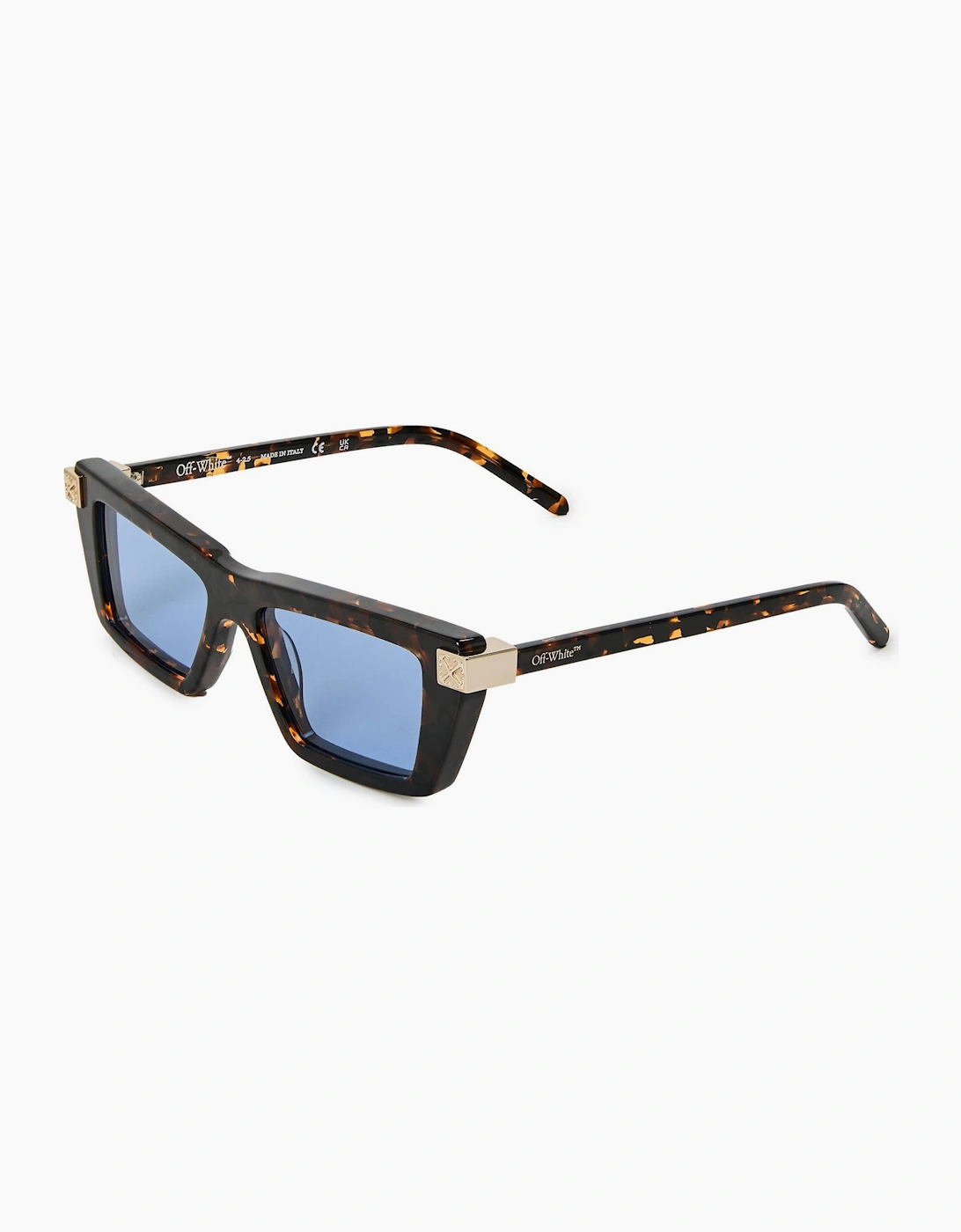 Off White  Beaumont Round Sunglasses - Havana Blue - Image 3