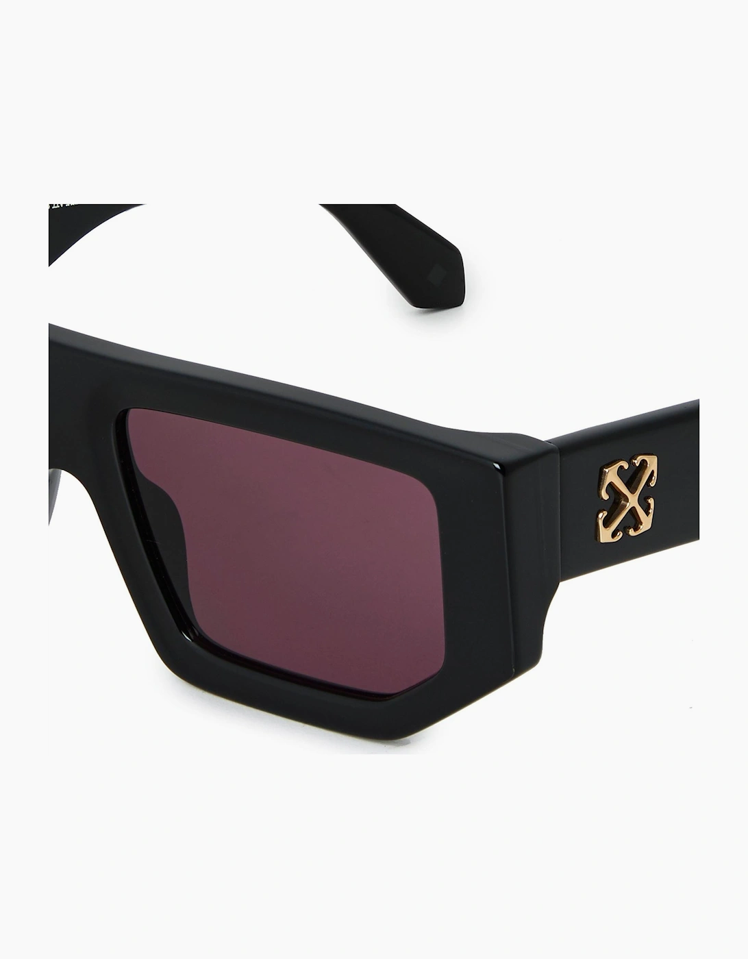 Off White Oeri13 Vancouver Round Sunglasses - Black Burgundy - Image 3
