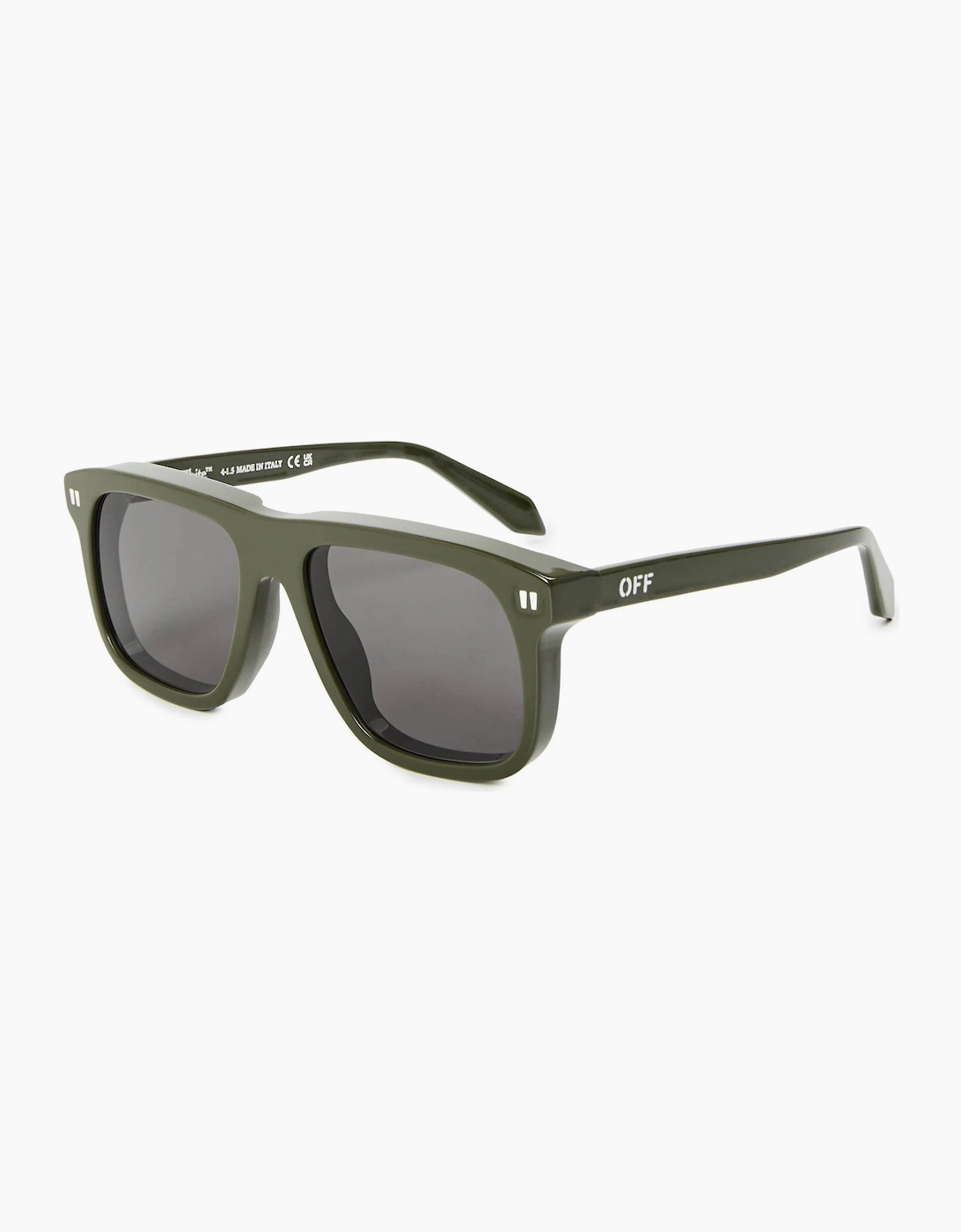 Off White OERI14 Clearwater Round Sunglasses - Military Green - Image 3