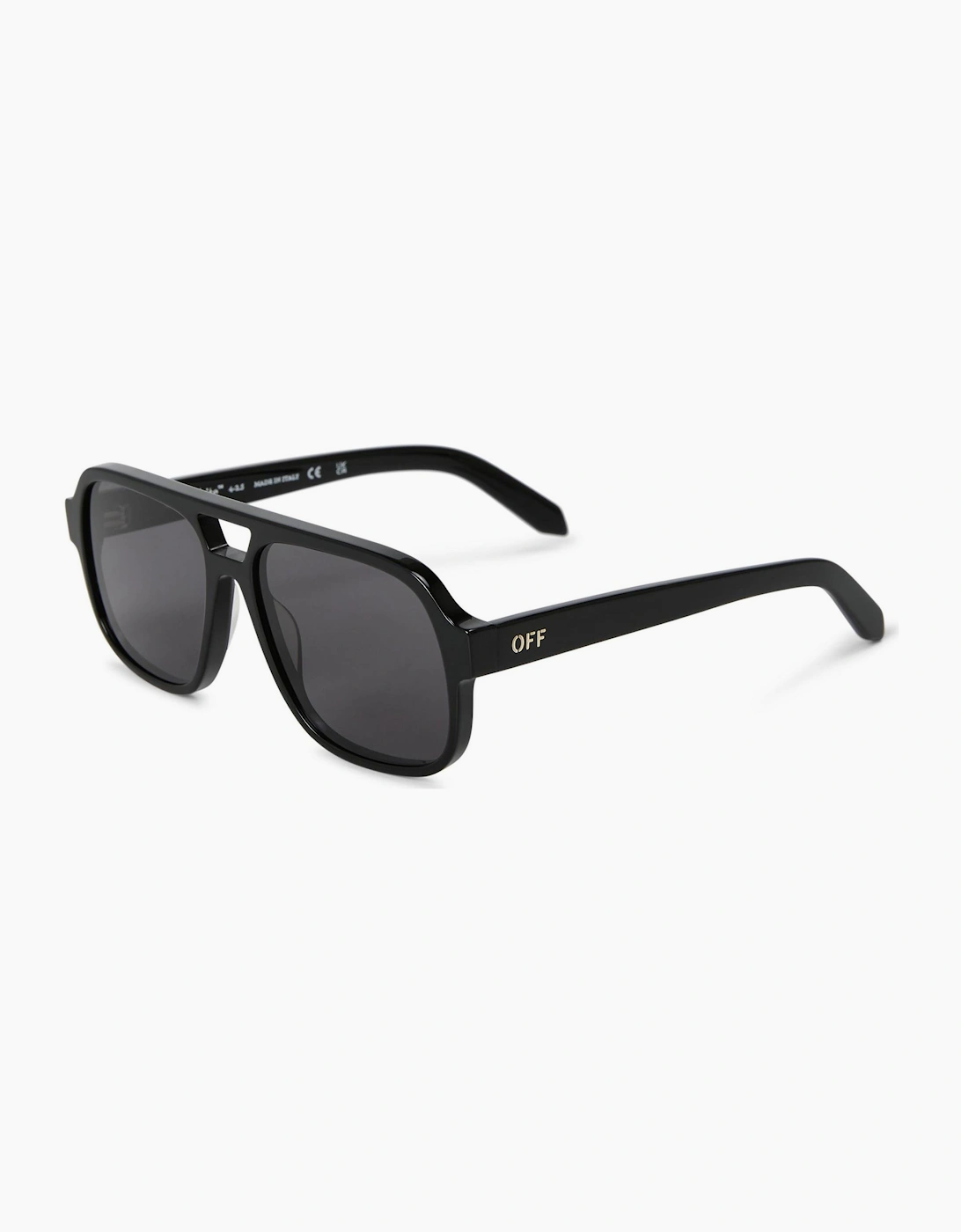 Off White  Forks Round Sunglasses - Black Dark Grey - Image 3