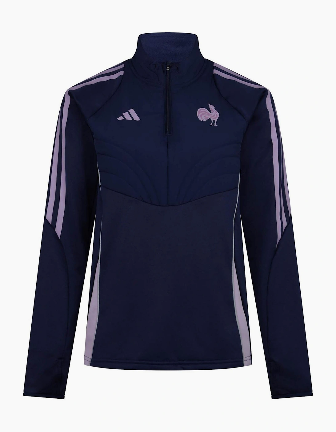 Three Stripes Half Zipper Side Stripes Fitted Cuff Jacket