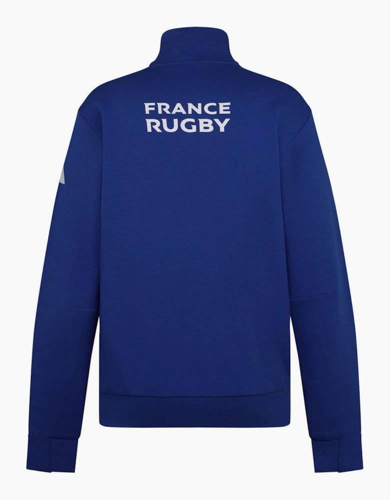 Arm Print Funnel Neck High Collar Long Sleeve Sweatshirt