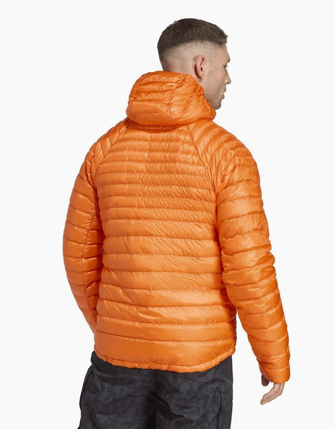 Hooded Down Jacket with Front and Zipped Pockets