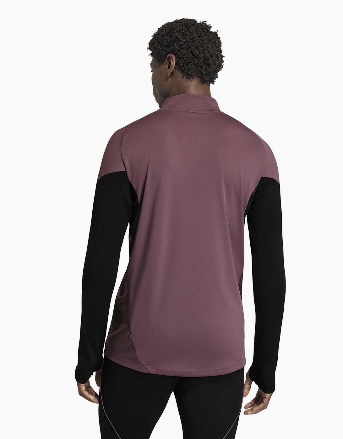 Arm Print Mock Neck Long Sleeve Athletic Top