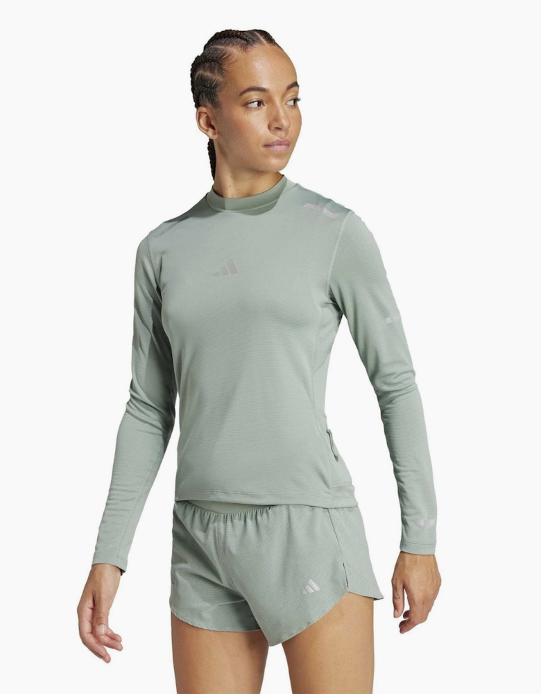 Bold Logo Crew Neck Long Sleeve Slim Fit Jersey T-Shirt