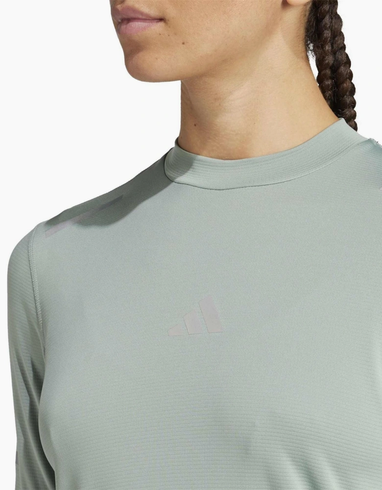 Bold Logo Crew Neck Long Sleeve Slim Fit Jersey T-Shirt
