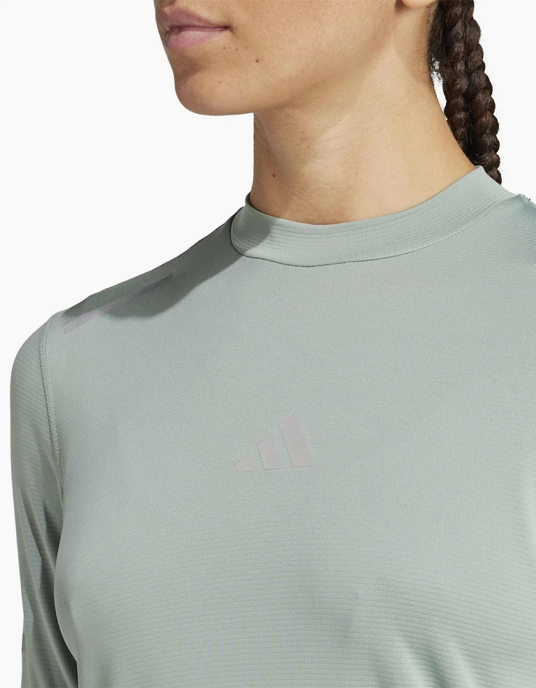 Bold Logo Crew Neck Long Sleeve Slim Fit Jersey T-Shirt