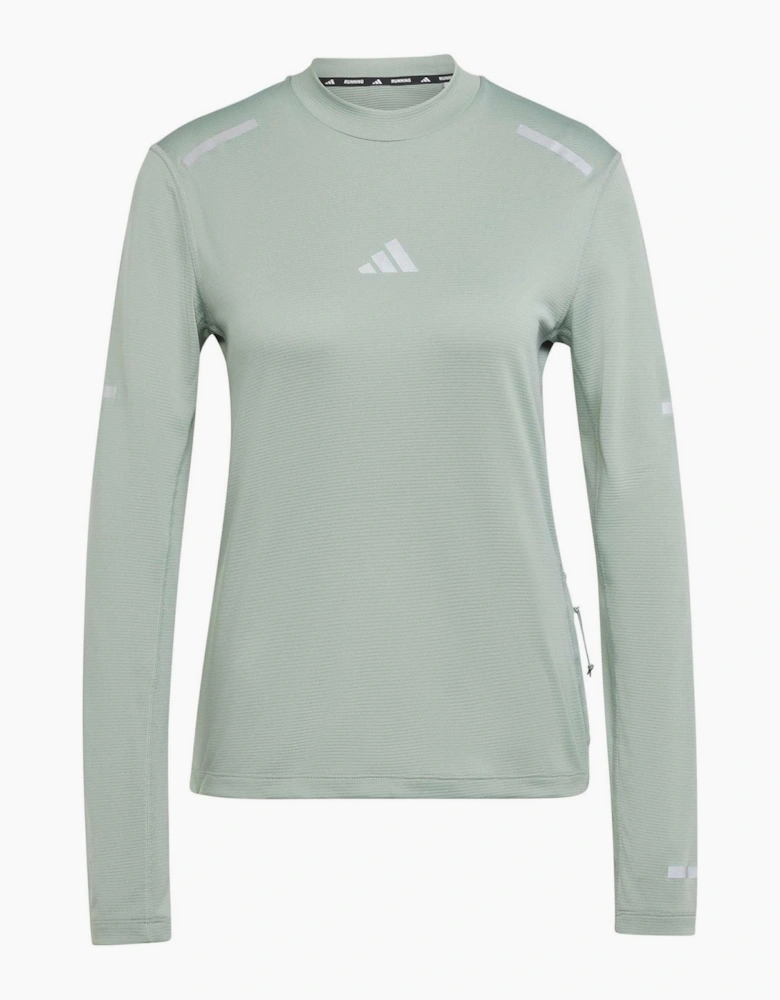 Bold Logo Crew Neck Long Sleeve Slim Fit Jersey T-Shirt