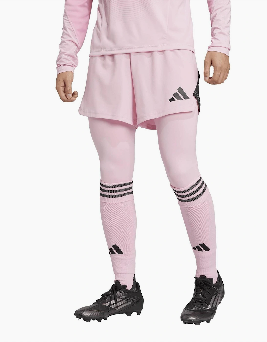T25 Solid Side Stripe Open Hem Tights
