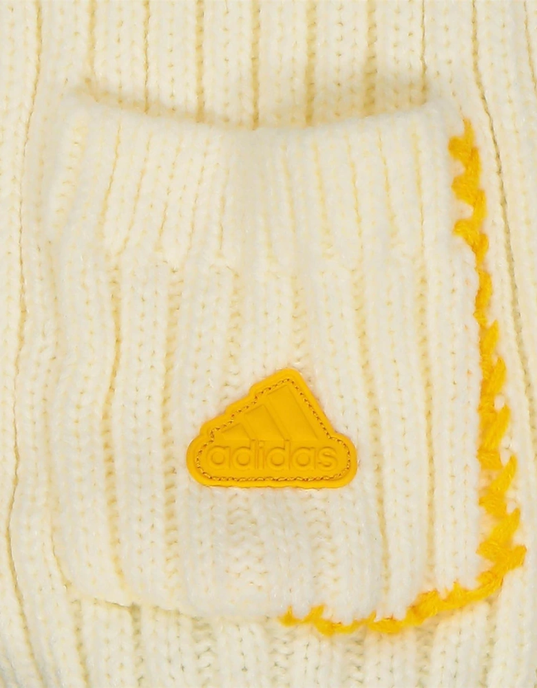 Solid Knit Scarf with Logo