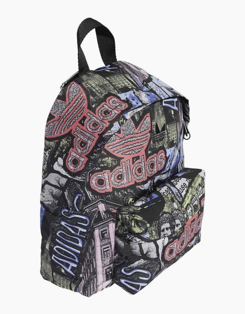Mini Backpack with Bold Logo and Outer Pocket