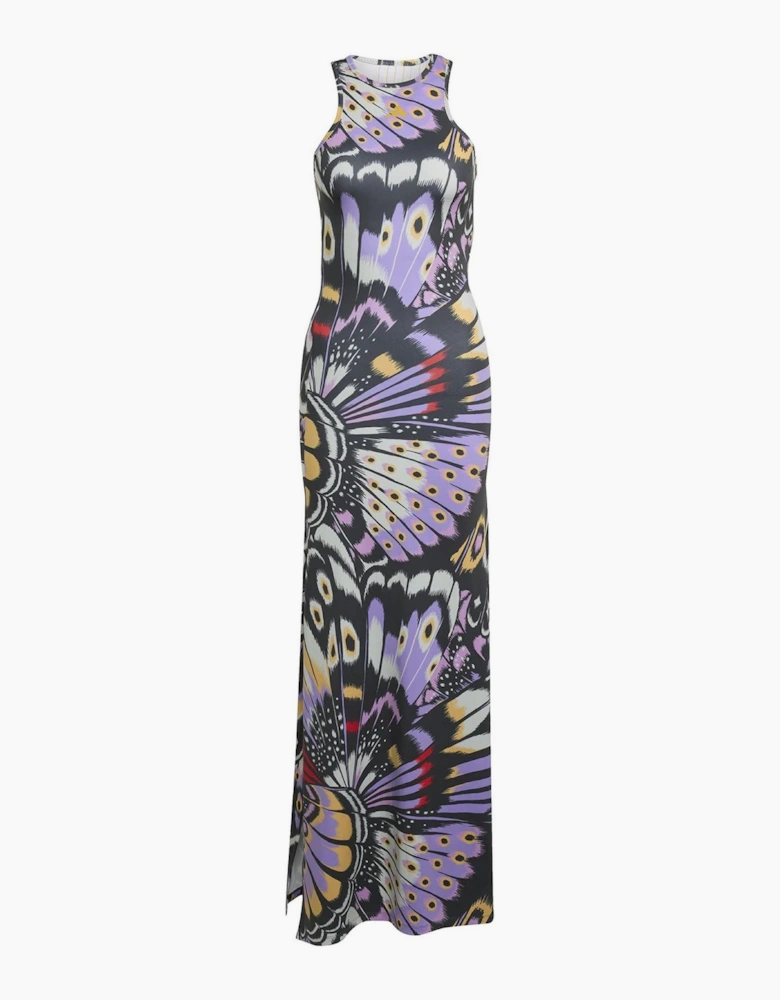 Farm High Neck Sleeveless Maxi T-Shirt Dress