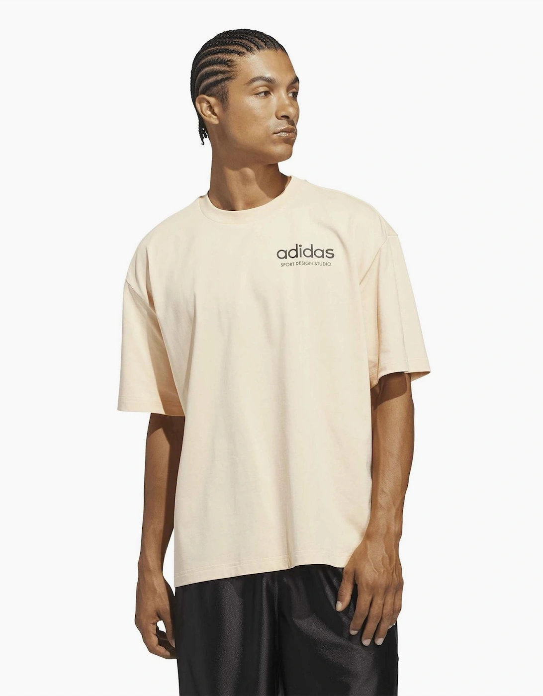Printed Logo Crew Neck Drop Shoulder Boyfriend T-Shirt