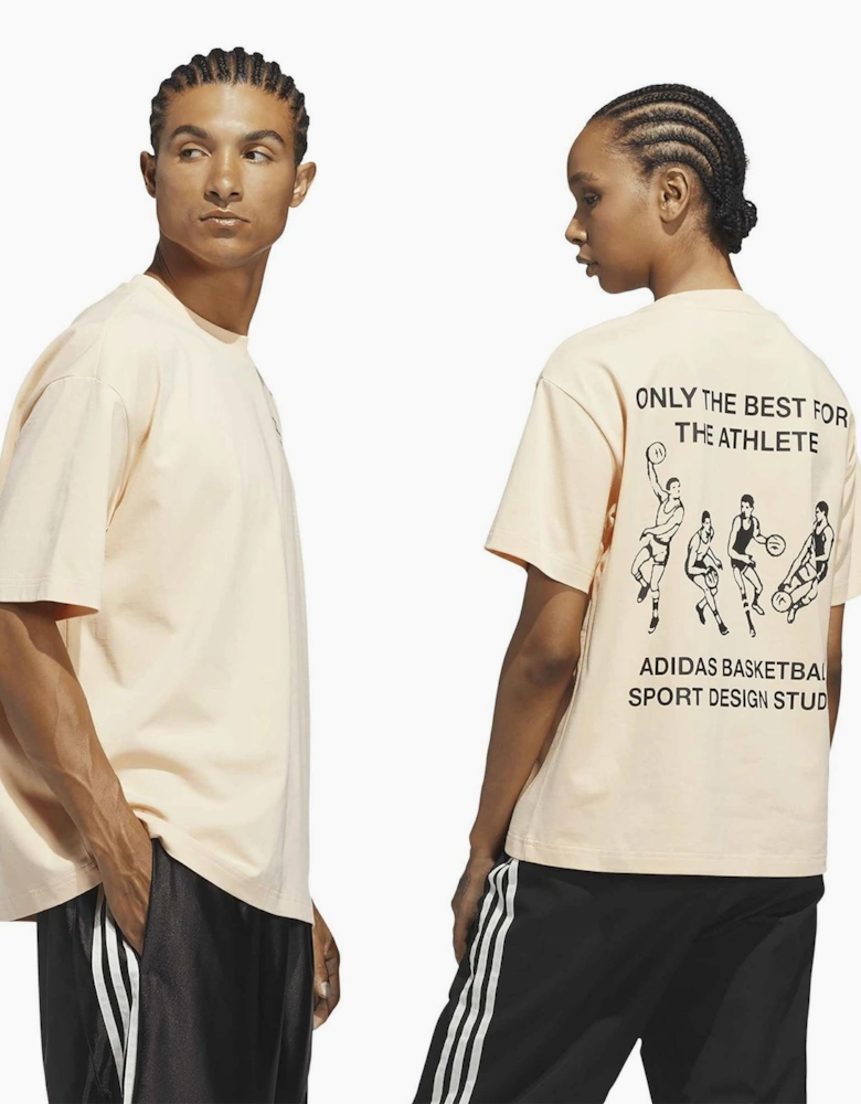 Printed Logo Crew Neck Drop Shoulder Boyfriend T-Shirt