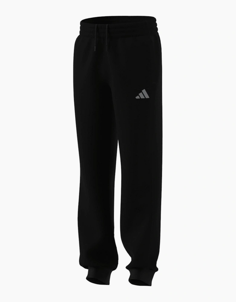 Drawstring Waist Solid Fleece Athletic Pants