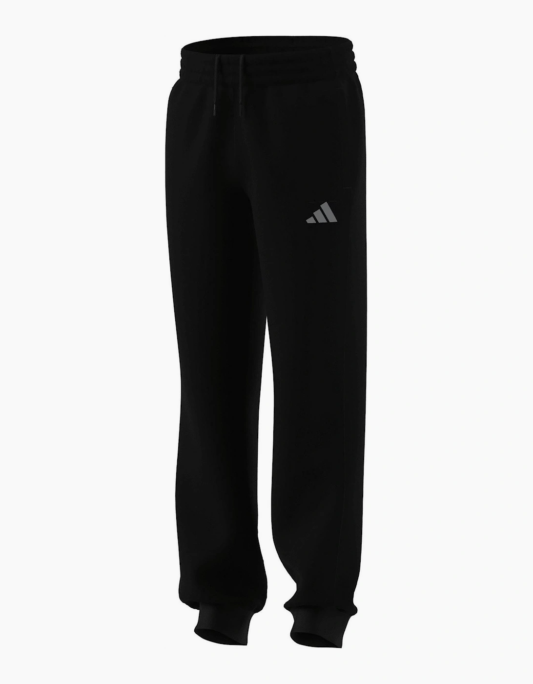 Drawstring Waist Solid Fleece Athletic Pants