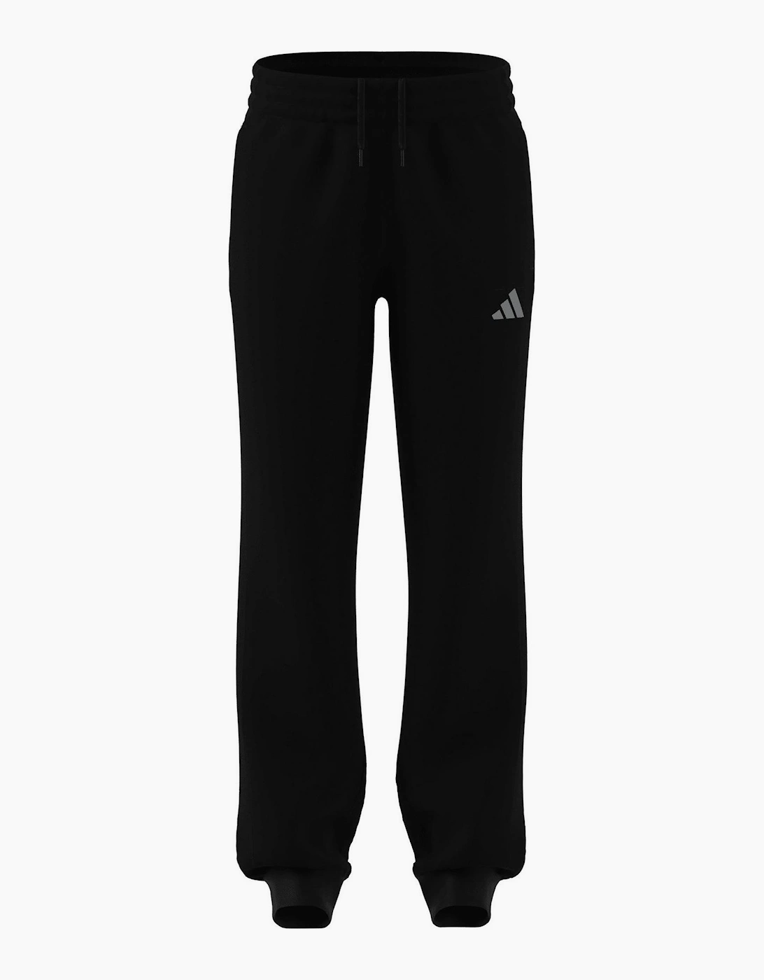 Drawstring Waist Solid Fleece Athletic Pants