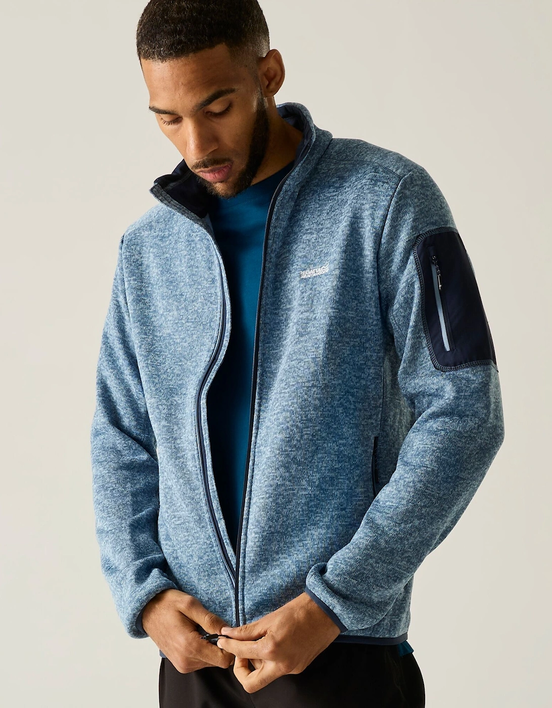 Regatta Mens Newhill Marl Full Zip Fleece Jacket