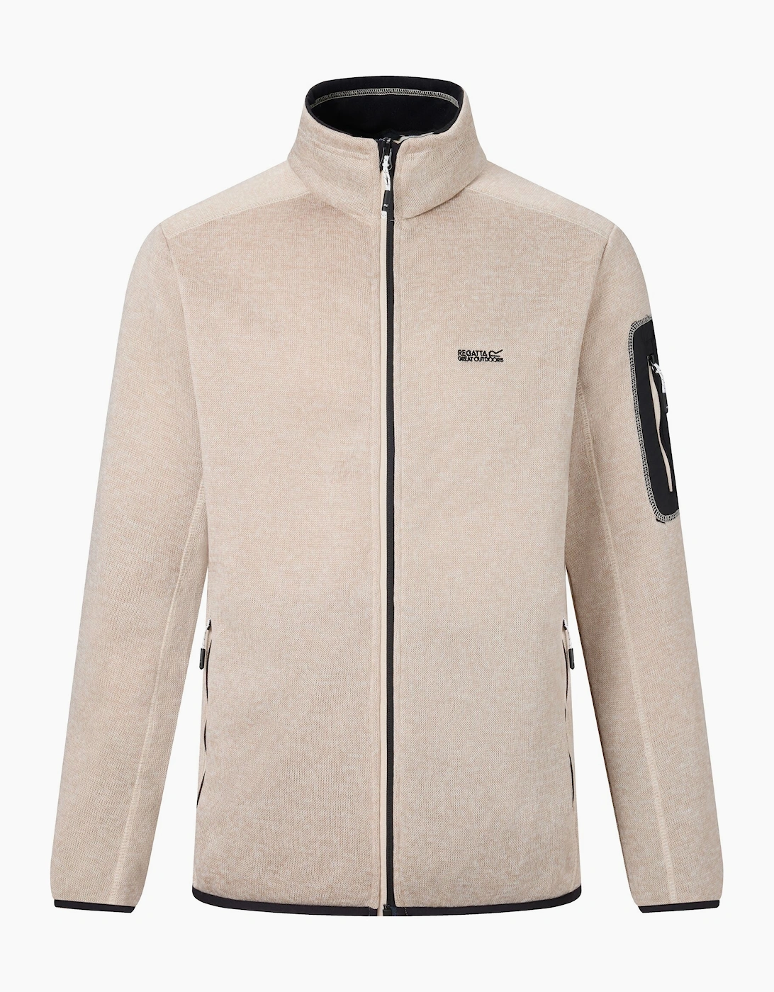 Men's Regatta Mens Newhill Marl Full Zip Fleece Jacket - Cream - Size: Regular/50
