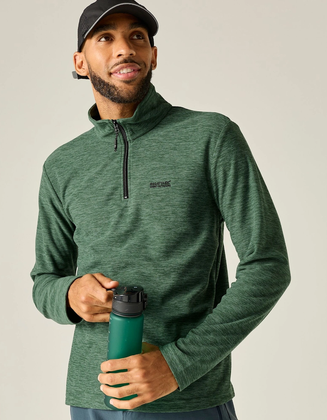 Regatta Mens Thompson Marl Half Zip Fleece Jacket