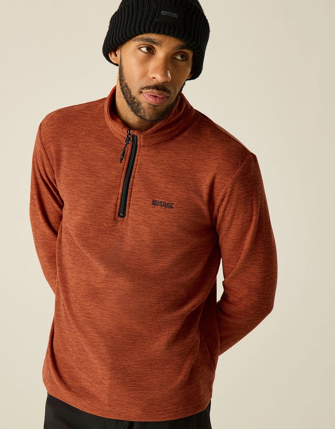 Regatta Mens Thompson Marl Half Zip Fleece Jacket