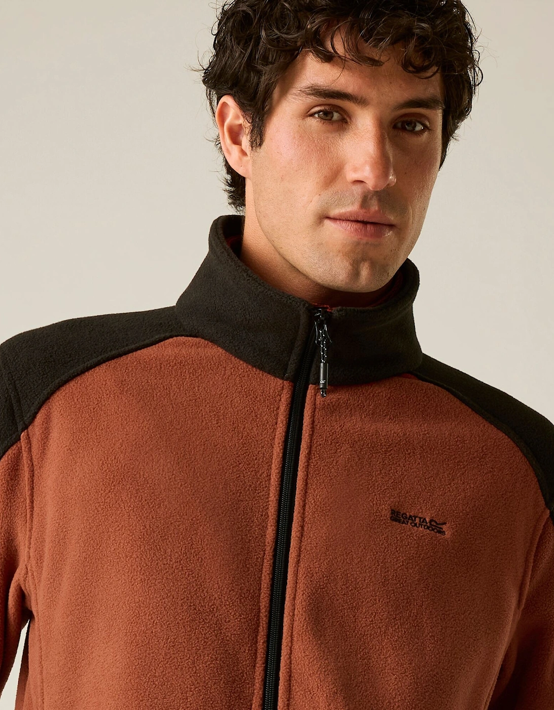 Regatta Great Outdoors Mens Hedman II Two Tone Full Zip Fleece Jacket