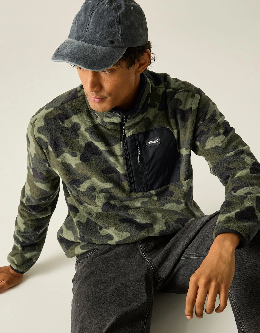 Regatta Mens Frankie Half Zip Fleece Top