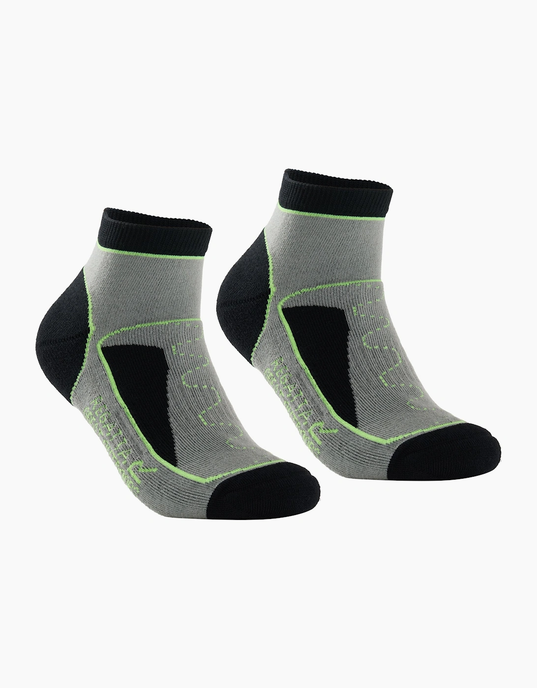 Men's Regatta Mens Samaris Trail Ankle Socks (Pack of 2) - Black - Size: 9/9.5/10/10.5/11/11.5/12