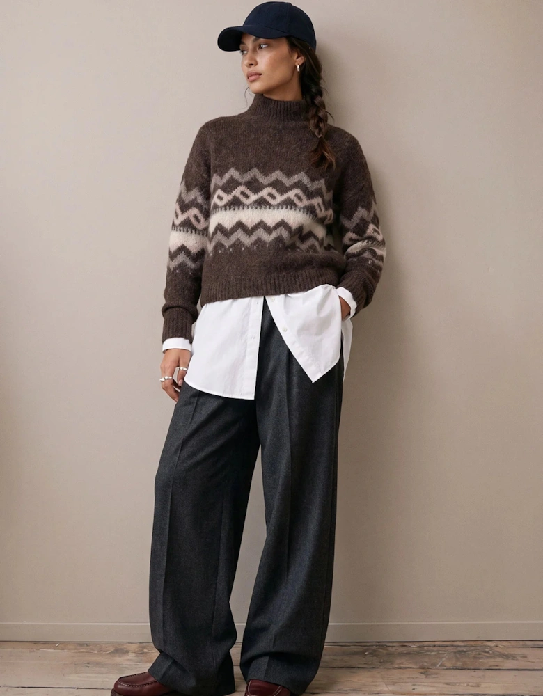 Nordic alpaca blend jumper in espresso