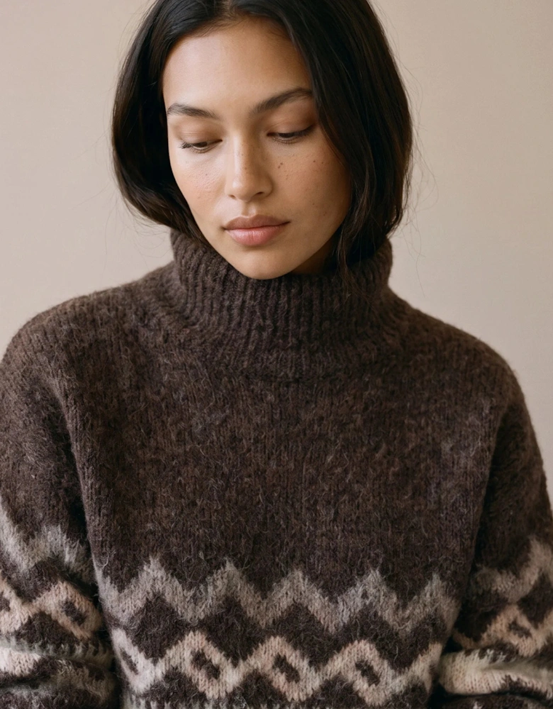 Nordic alpaca blend jumper in espresso