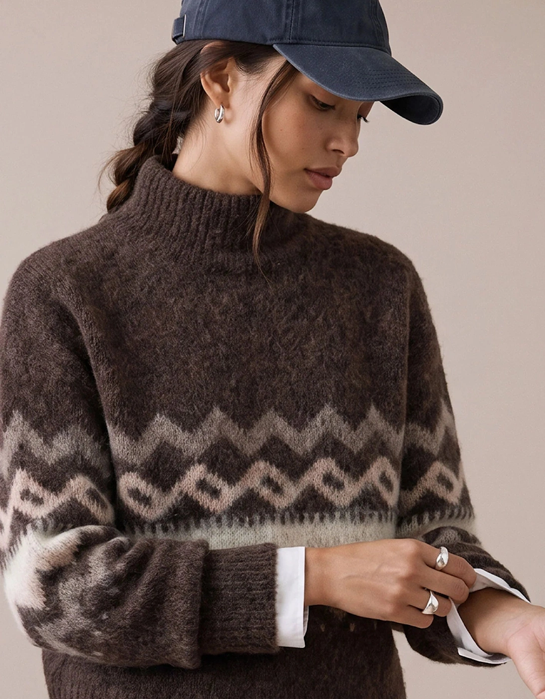 Nordic alpaca blend jumper in espresso