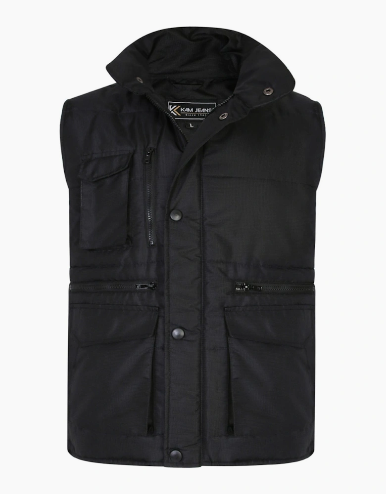 KAM Mens Military Multi Pocket Big & Tall Gilet