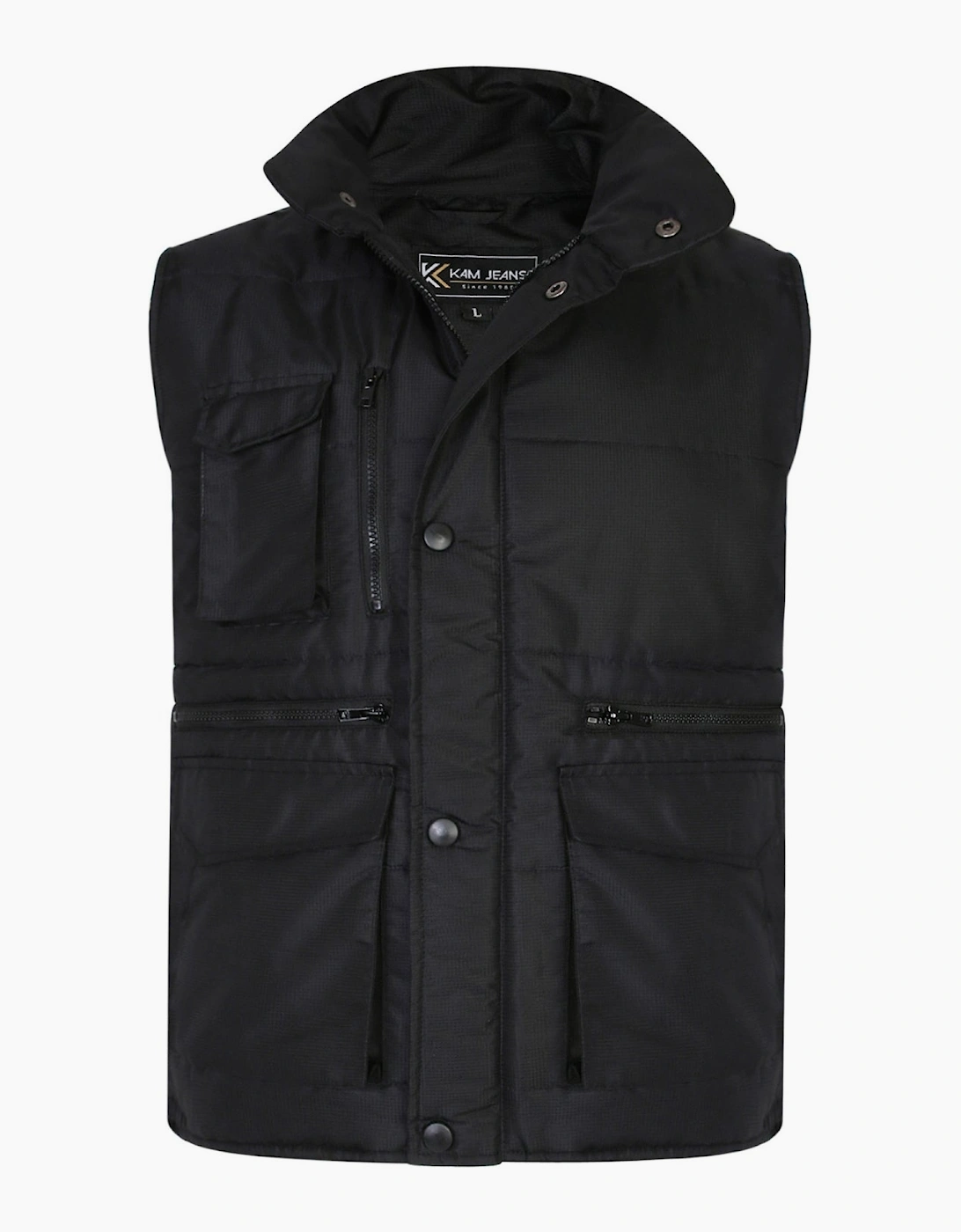 KAM Mens Military Multi Pocket Big & Tall Gilet