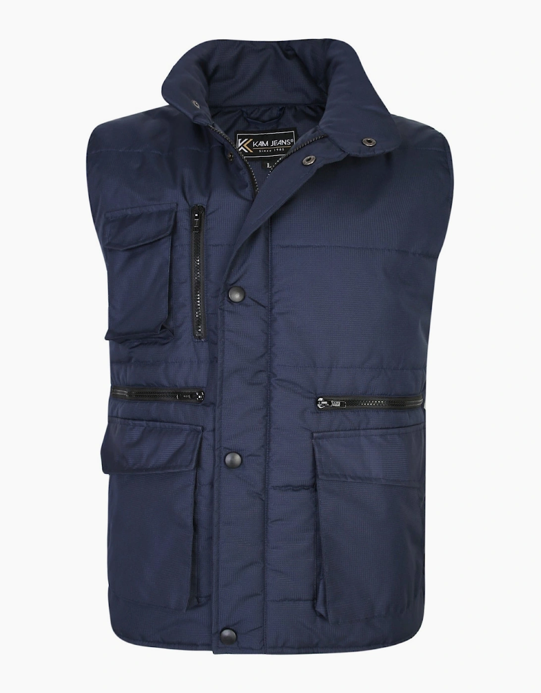 KAM Mens Military Multi Pocket Big & Tall Gilet