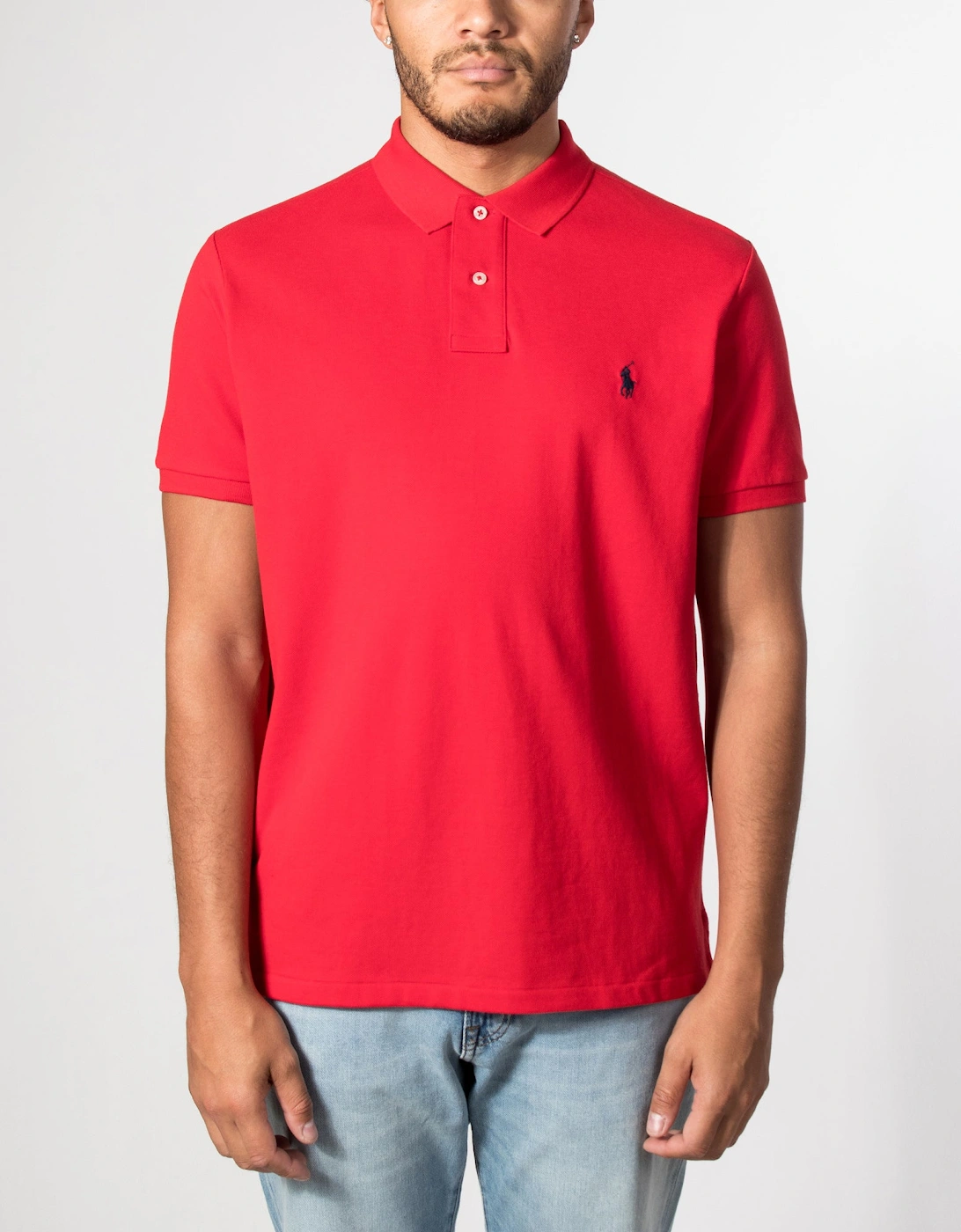 Custom Slim Fit Mesh Polo Shirt
