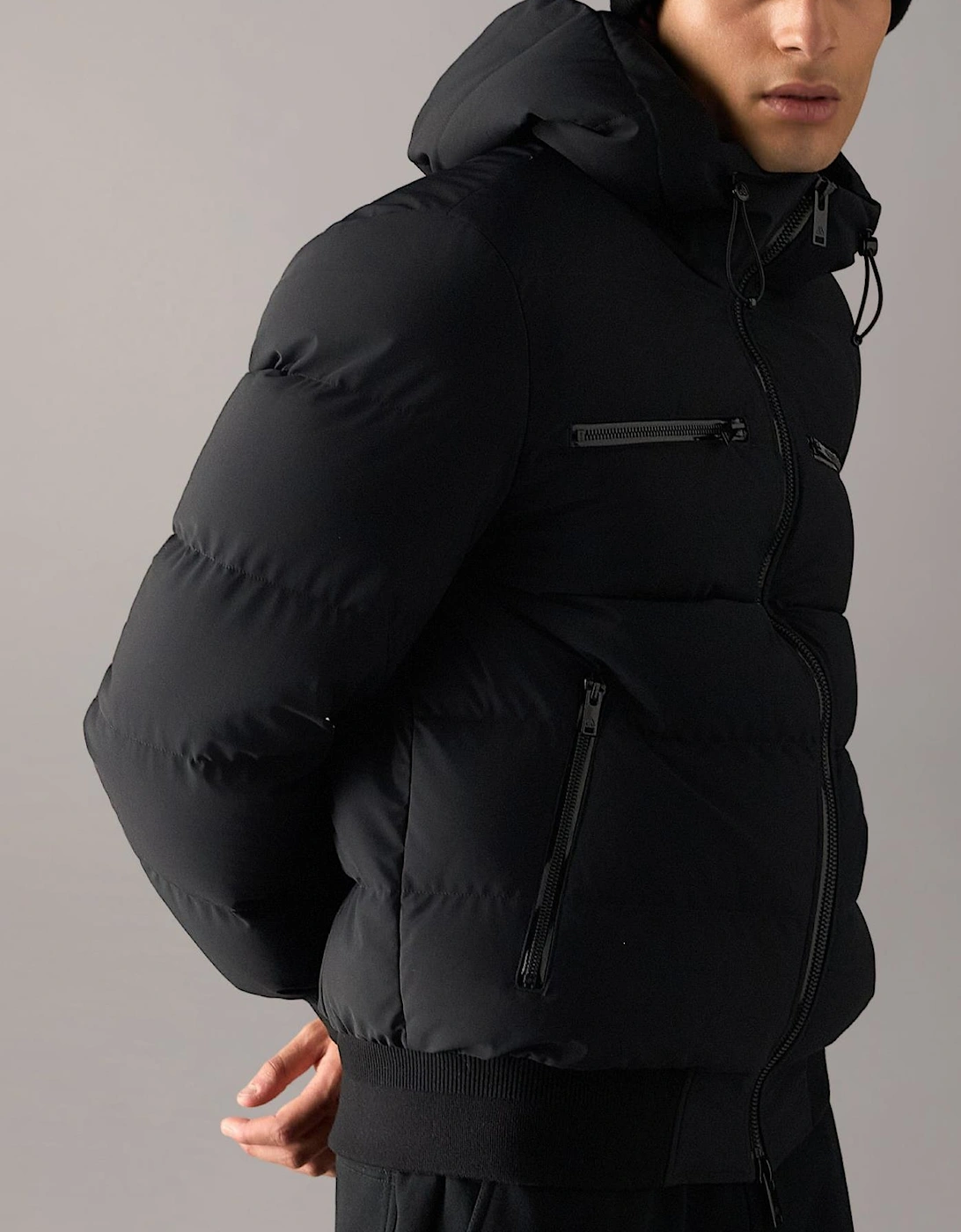 Soho Black Bomber Puffer Jacket