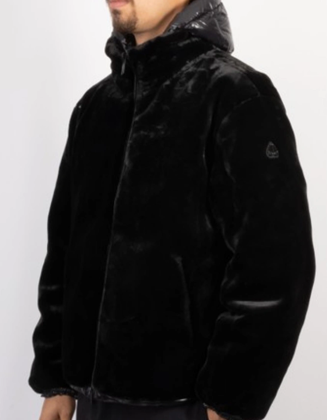 Kings Reversible Shiny Hooded Black Puffer Jacket