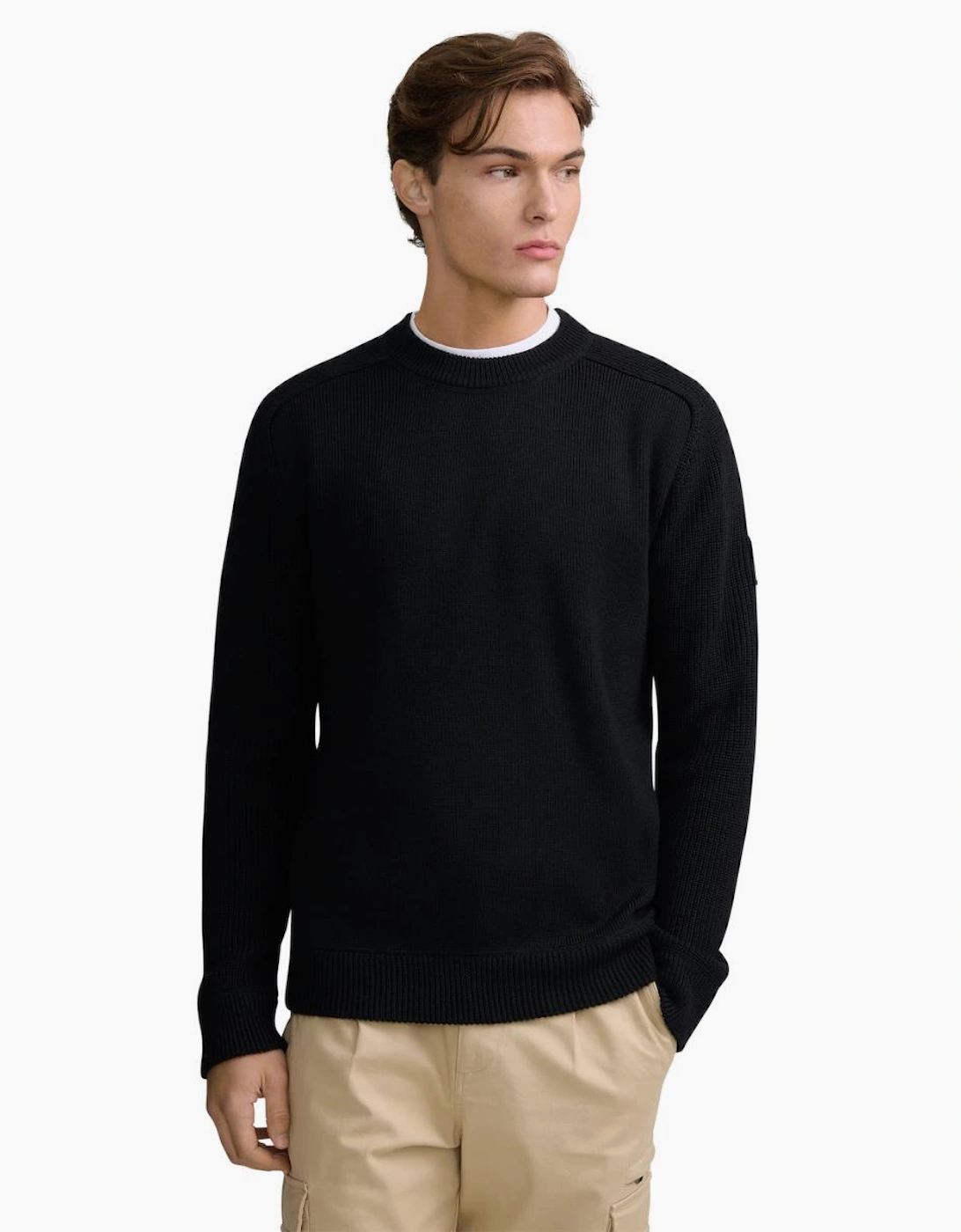 Sandbanks Crew Neck Raglan Sweater Black